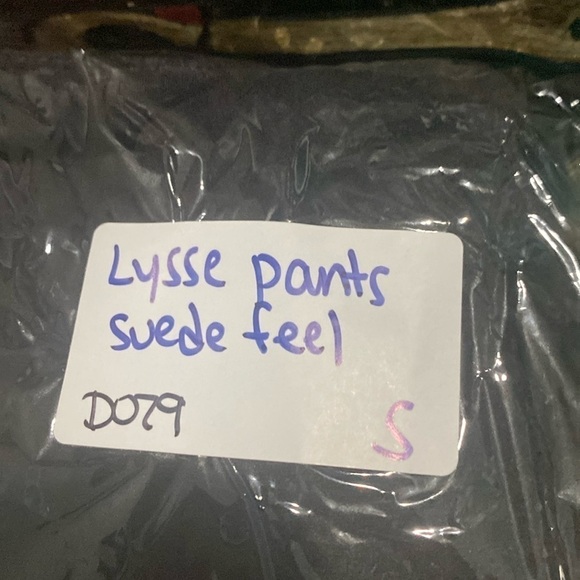 Lysse Black Stretch Pull-on Trouser Pant Size S Suede Feel - Picture 8 of 8